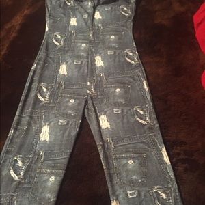 Other - Jean Printed Jumpsuit Other - Jean Printed Jumpsuit
